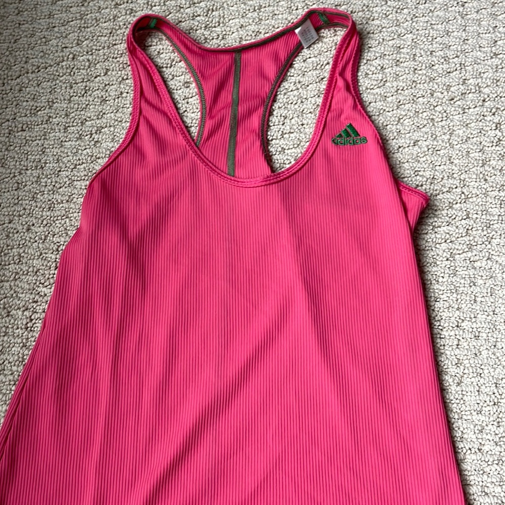 Pink adidas tennis top
